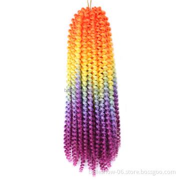Hot sell   wholesale crochet braid fiber spring twist curly spring curl hair crochet braids